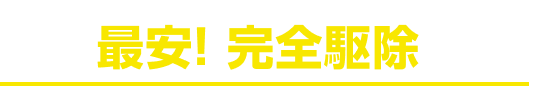 地域最安！完全駆除宣言